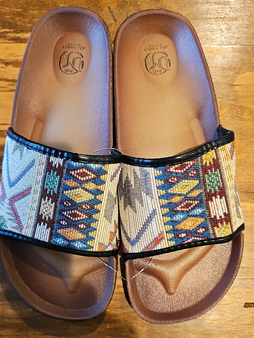 NEW! JoJ Makly Southwestern Slides (Size 39)